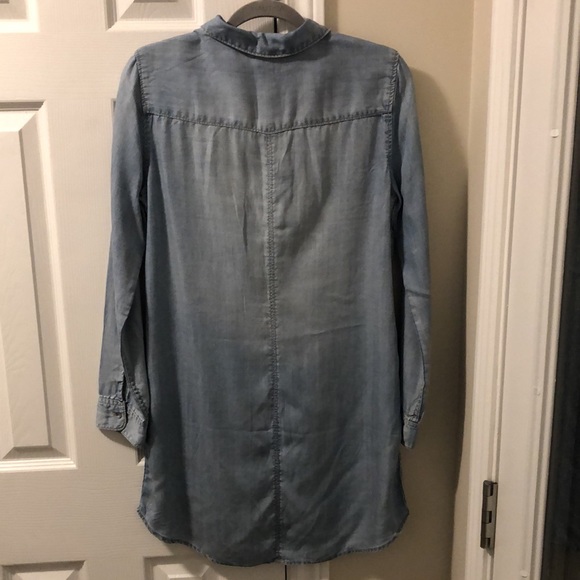 NEW WITH TAGS — Denim button up long sleeve dress. - Picture 4 of 5